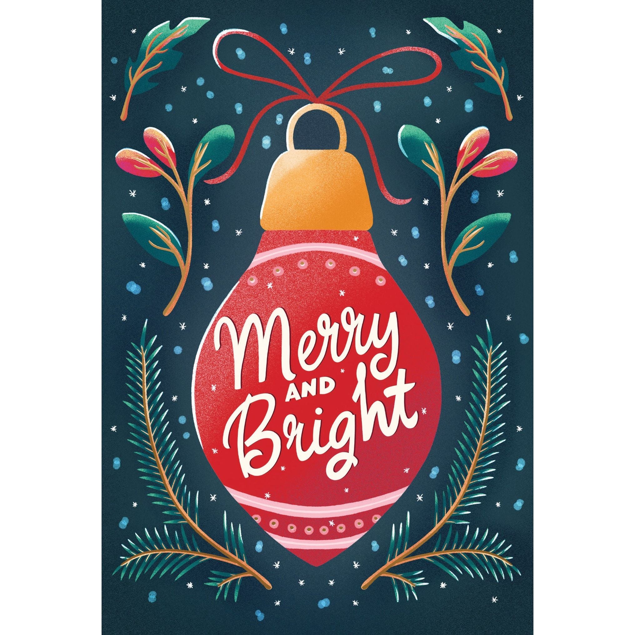 Merry & Bright Ornament Christmas Card